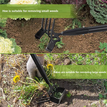 Heavy Duty Action Hoe Stirrup Hoe with Long Handle Metal Hula Hoes Adjustable Garden Scraper Tool