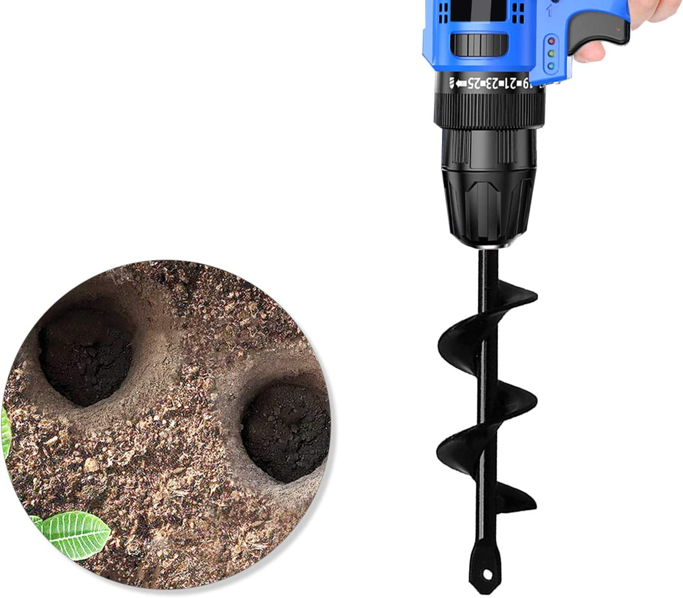 Garden Tools Bulb Planter Auger Drill Bit for Planting 1.57X8.66 Inches