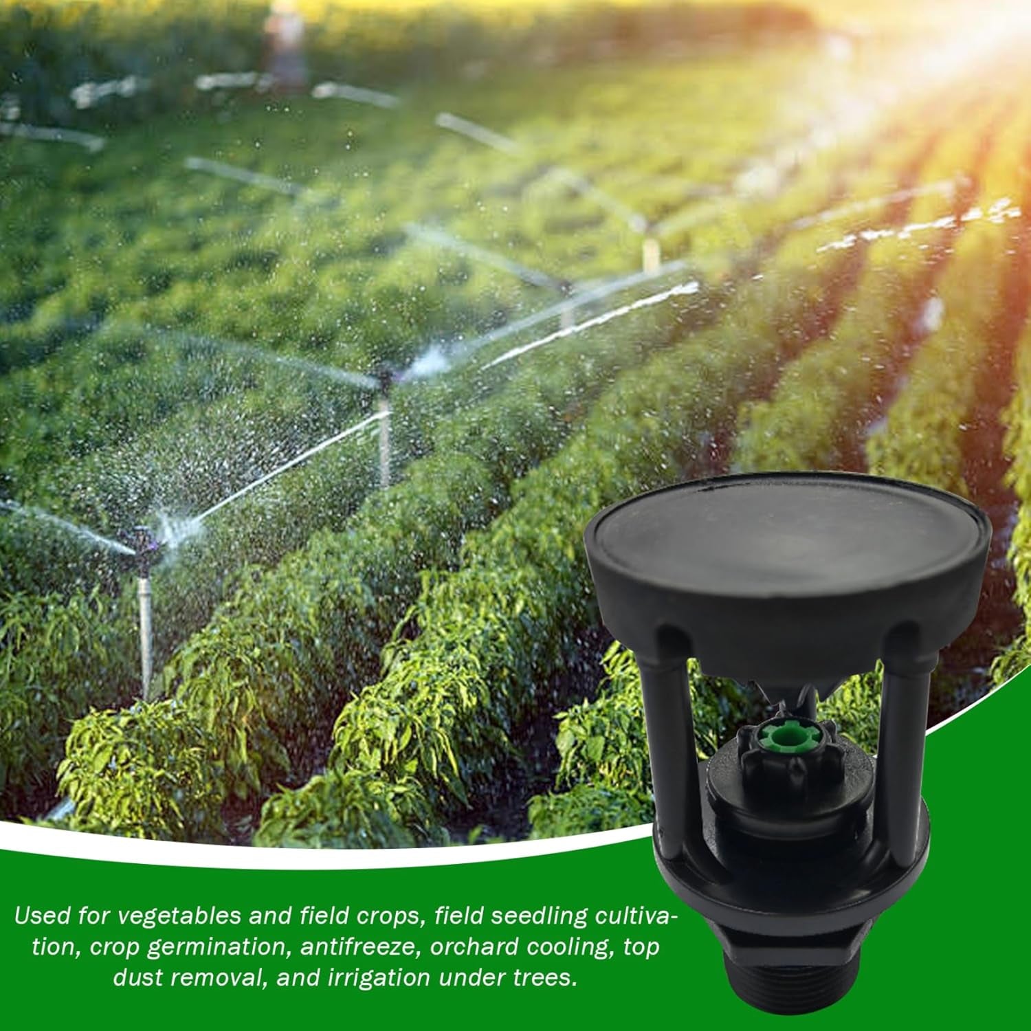 Garden Sprinkler 4PCS 3/4" Wobbler Irrigation Sprinkler 360 ° Rotary Watering Nozzles External Thread Irrigation Spray Nozzle Water Saving Wobbler Sprinkler for Grass Lawn Farmland Garden Sprinkler