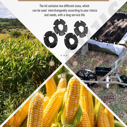 2 X Sweet Corn Standard Seed Plates Size 0.375“, Sown at 7.2" Intervals & 2 X Popcorn Se Ed Plates Spaced 9 Inches Apart, Compatible with E-Arthway 1001-B Garden Seeder