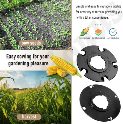2 X Sweet Corn Standard Seed Plates Size 0.375“, Sown at 7.2" Intervals & 2 X Popcorn Se Ed Plates Spaced 9 Inches Apart, Compatible with E-Arthway 1001-B Garden Seeder