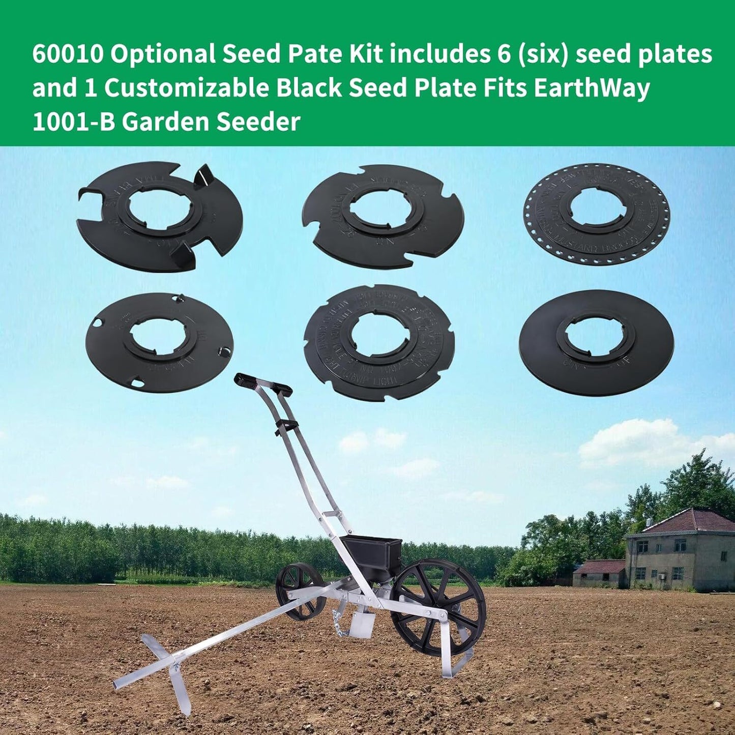 60010 Optional Seed Plate Set Fits Earthway 1001-B Garden Seeder Contains Light