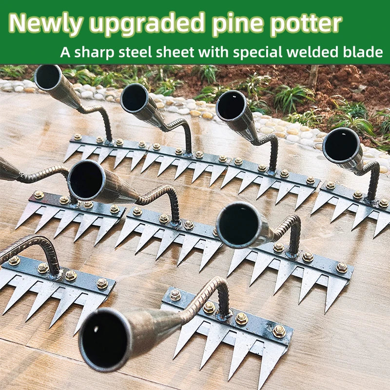 4/5/6/7 Teeth Steel Garden Hand Rake Farm Tool Weeding Scarifier Agricultural Nail Harrow Metal Harrow Garden Weedingtool