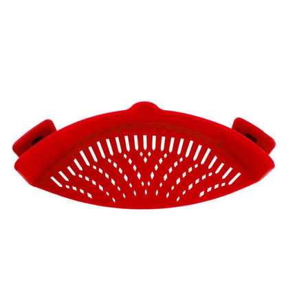 Pot Strainer and Pasta Strainer - Adjustable Silicone Clip On Strainer for Pots, Pans, and Bowls - Kitchen Colander