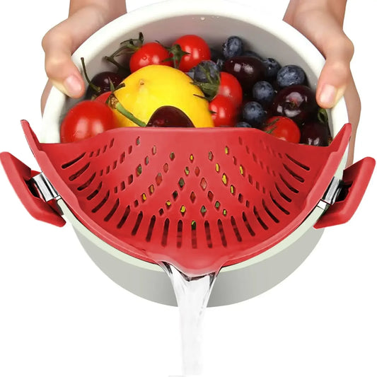 Clip-On Silicone Pasta Strainer