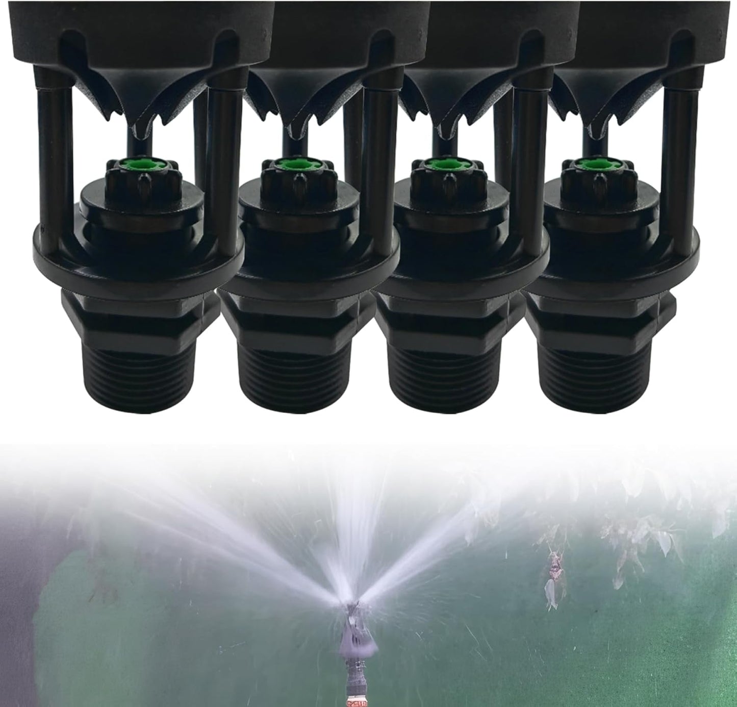 Garden Sprinkler 4PCS 3/4" Wobbler Irrigation Sprinkler 360 ° Rotary Watering Nozzles External Thread Irrigation Spray Nozzle Water Saving Wobbler Sprinkler for Grass Lawn Farmland Garden Sprinkler