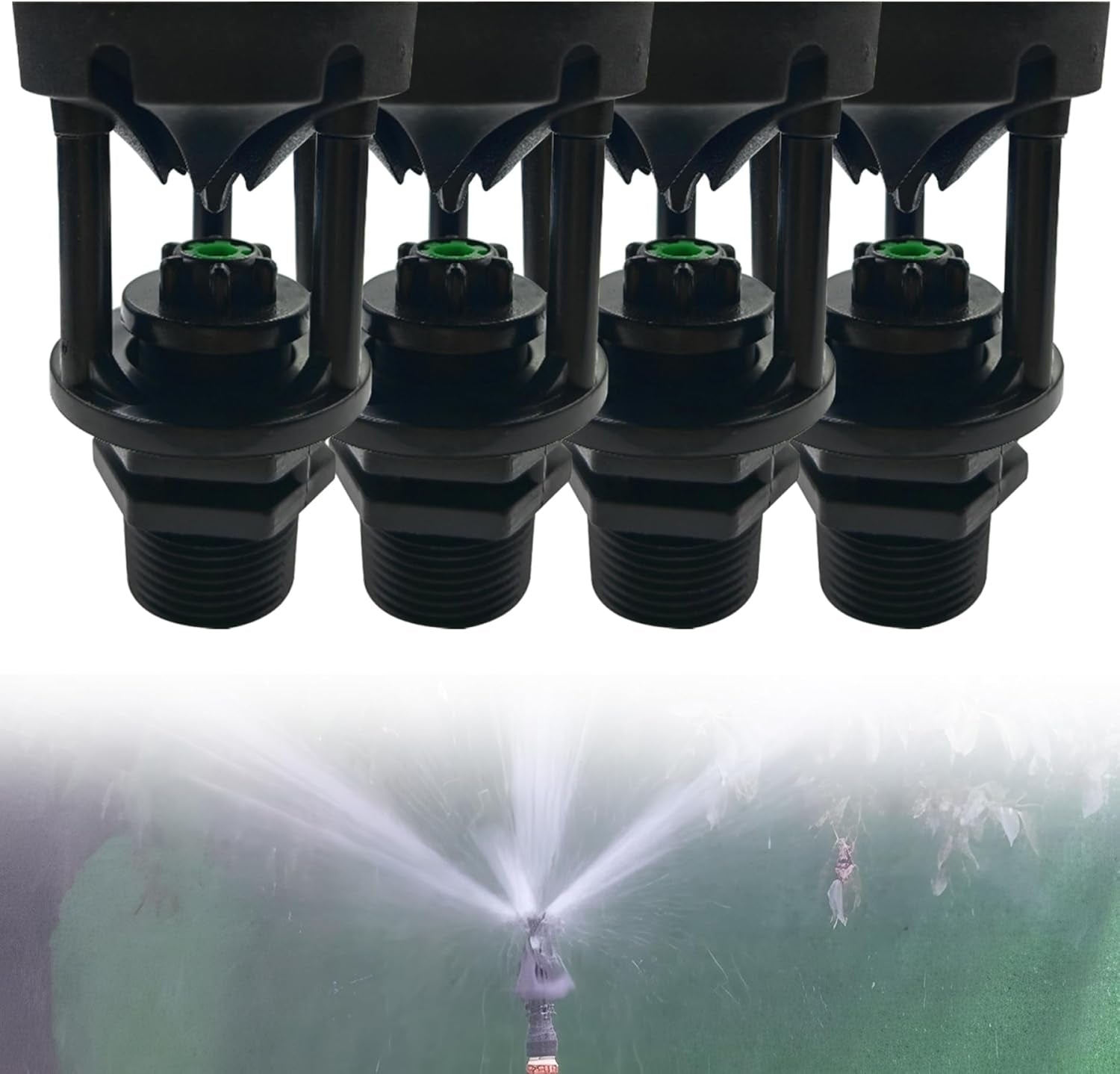 Garden Sprinkler 4PCS 3/4" Wobbler Irrigation Sprinkler 360 ° Rotary Watering Nozzles External Thread Irrigation Spray Nozzle Water Saving Wobbler Sprinkler for Grass Lawn Farmland Garden Sprinkler