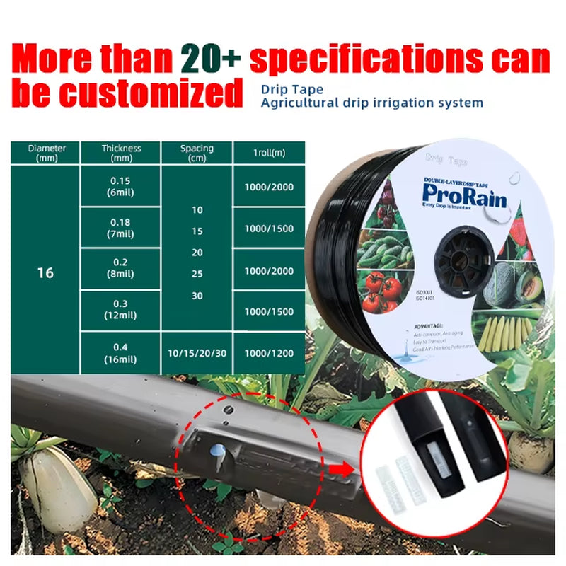Agriculture Garden Irrigation System 16Mm 20Mm Drip Tape for Drip Irrigation
