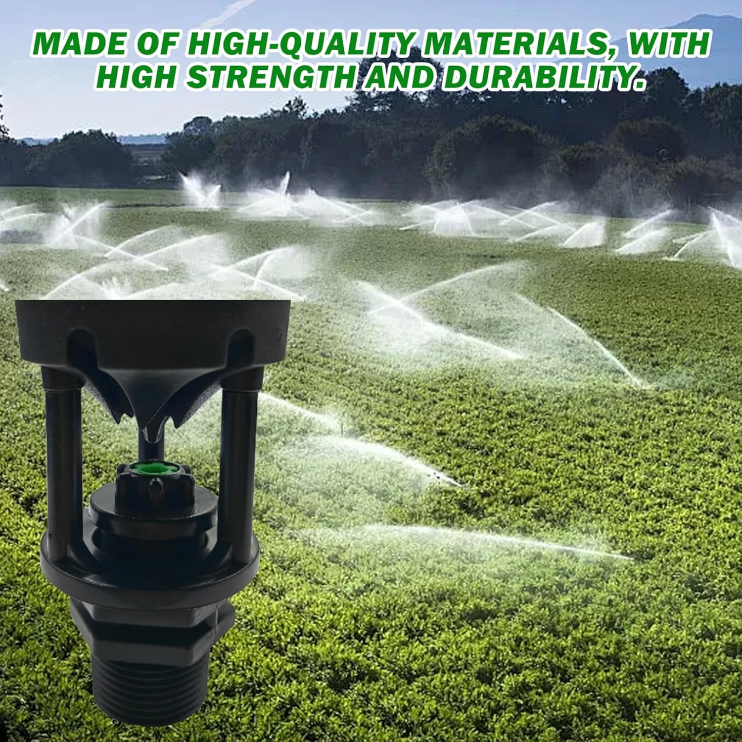Garden Sprinkler 4PCS 3/4" Wobbler Irrigation Sprinkler 360 ° Rotary Watering Nozzles External Thread Irrigation Spray Nozzle Water Saving Wobbler Sprinkler for Grass Lawn Farmland Garden Sprinkler